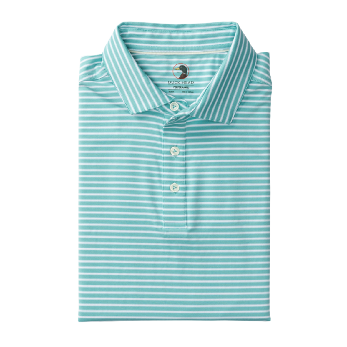 Long Drive Performance Polo - Davis Stripe (Marine Blue)