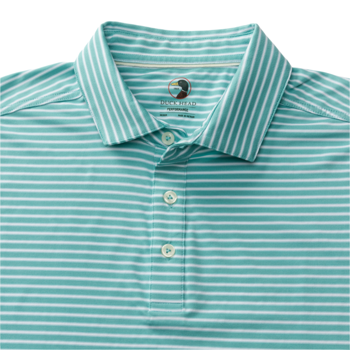 Long Drive Performance Polo - Davis Stripe (Marine Blue)