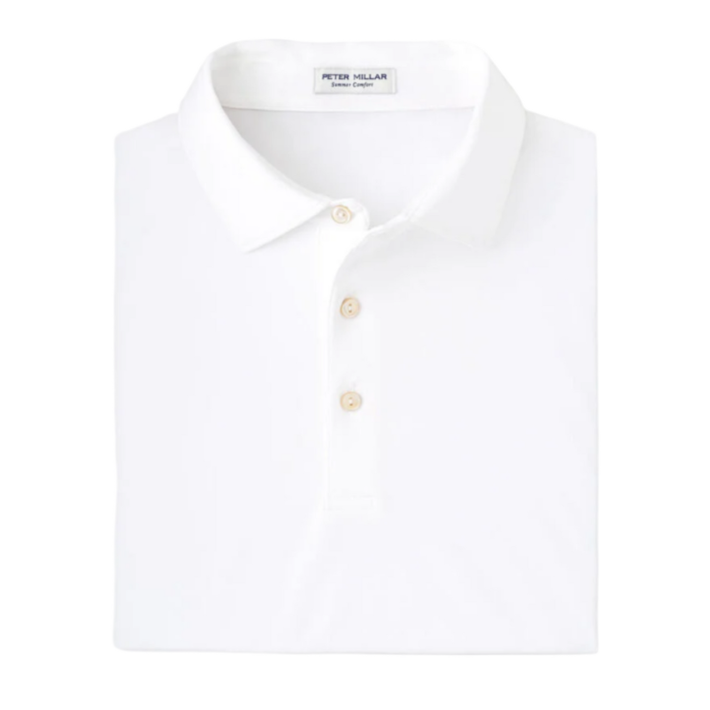 Solid Performance Jersey Polo (White)