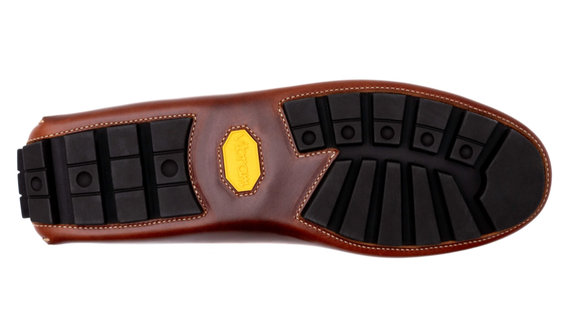 Old Row Saddle Leather Horse Bit Driving Loafers (Cigar)