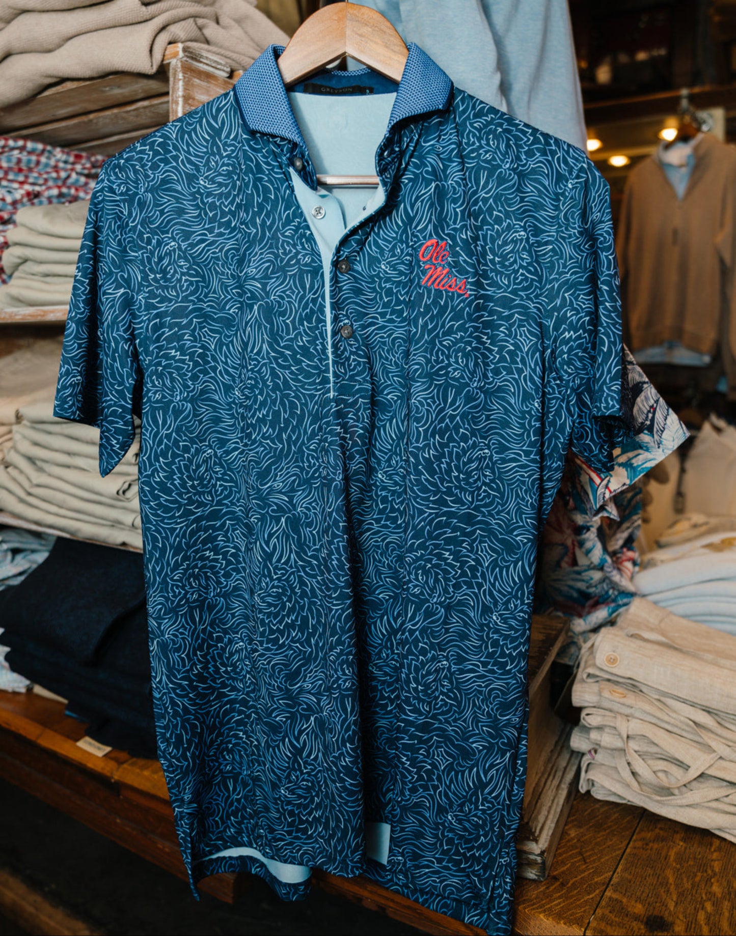 Den Of Thieves Ole Miss Polo (Maltese Blue)