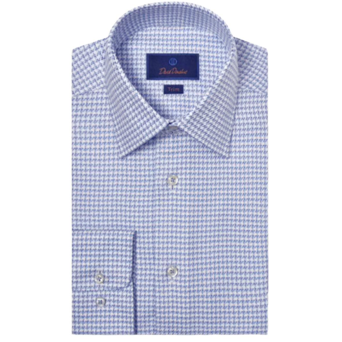 Blue & Sky Textured Check Dress Shirt