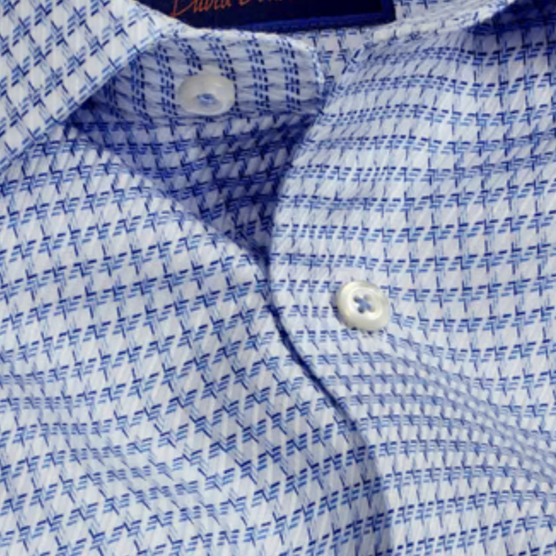 Blue & Sky Textured Check Dress Shirt