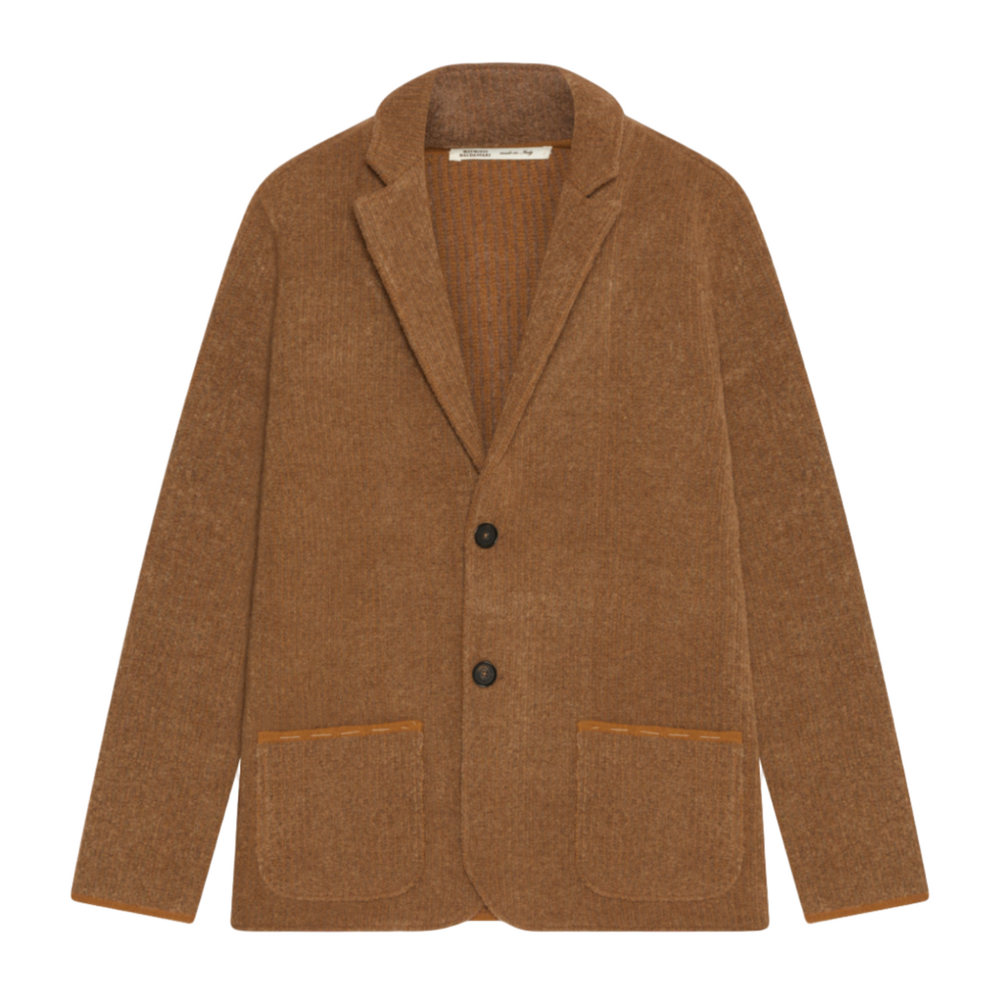 Two-Button Pinstripe Swacket (Brown Sugar)