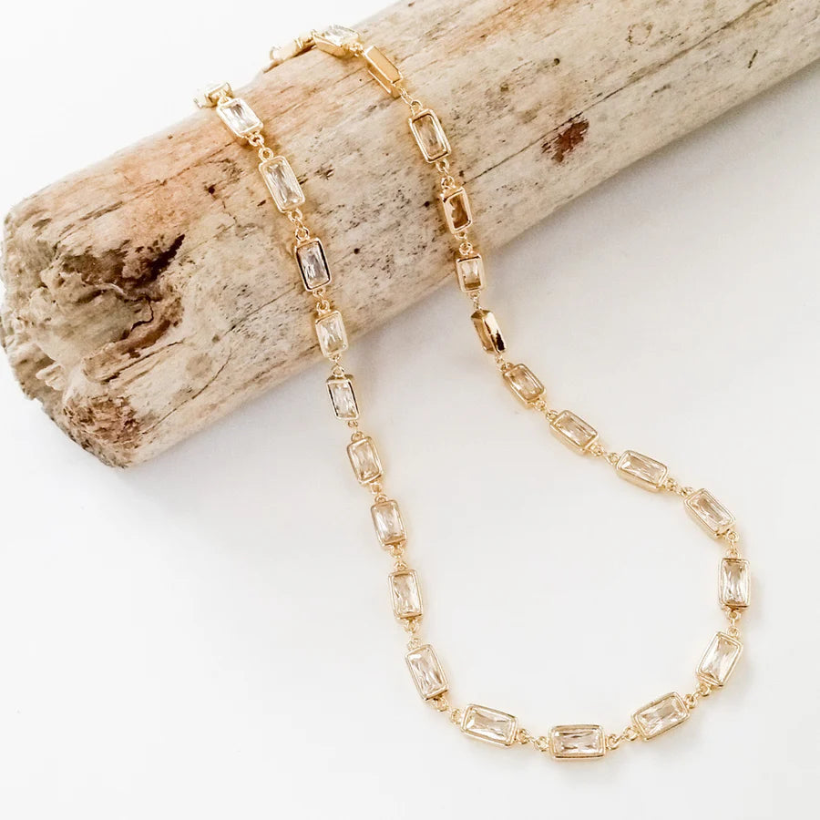 CZ BEZEL CHAIN 18" 8425