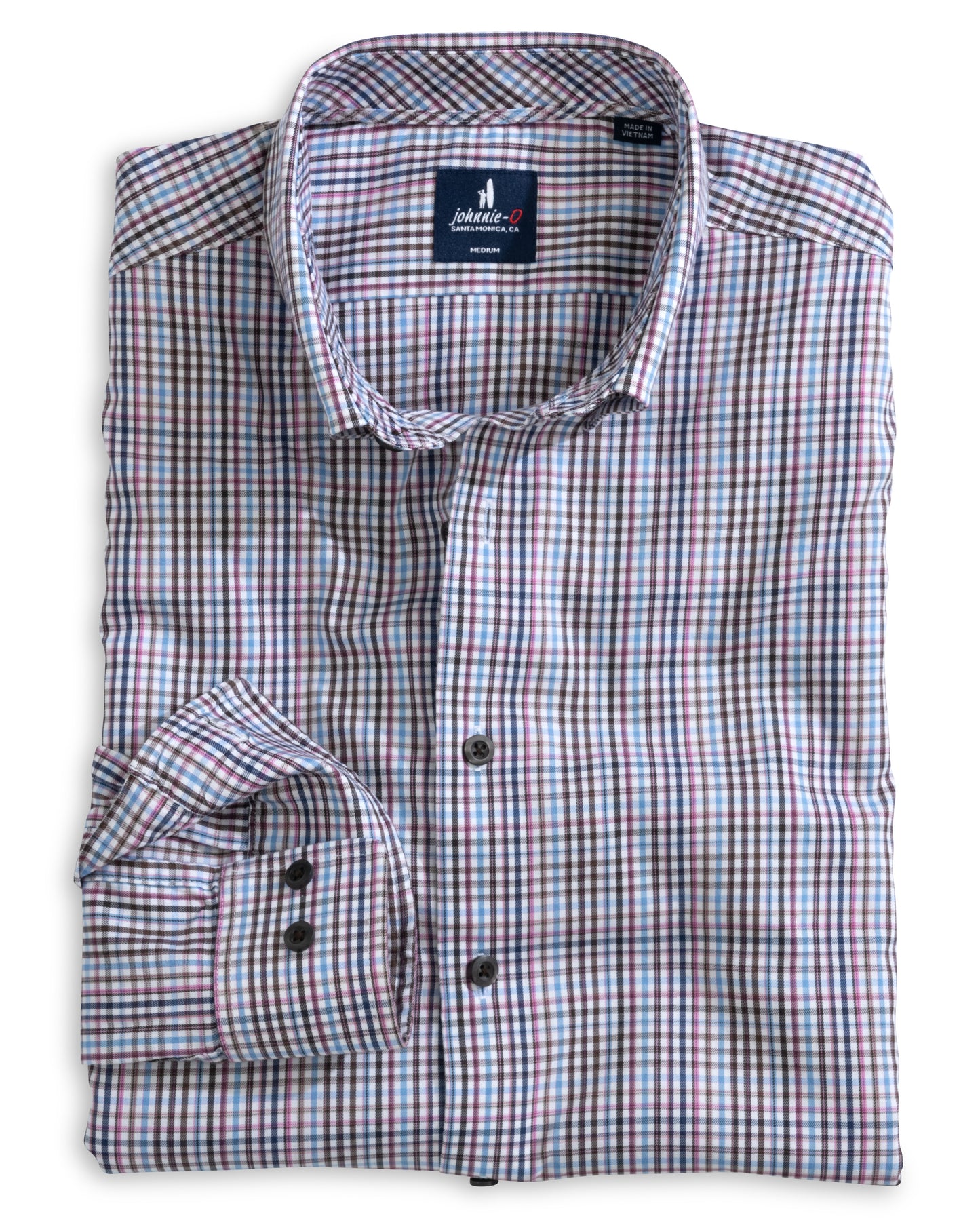 Natural Performance Button Down Shirt - Adelson (Coffee)