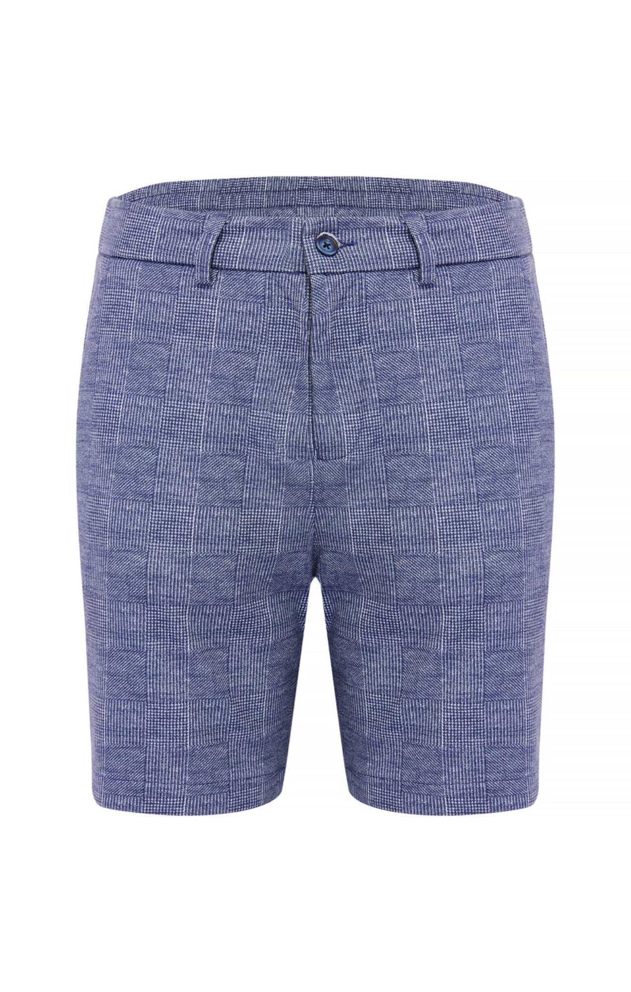 Navy Plaid Performance Knit Short
