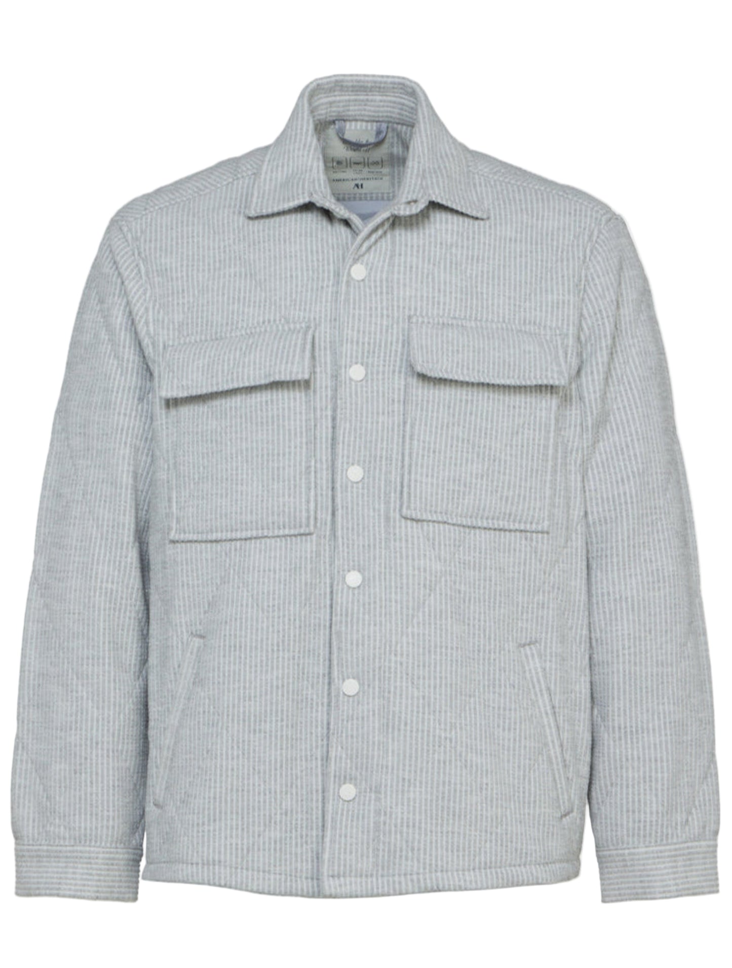 Quilted Snap Jacket (Melange Grey)