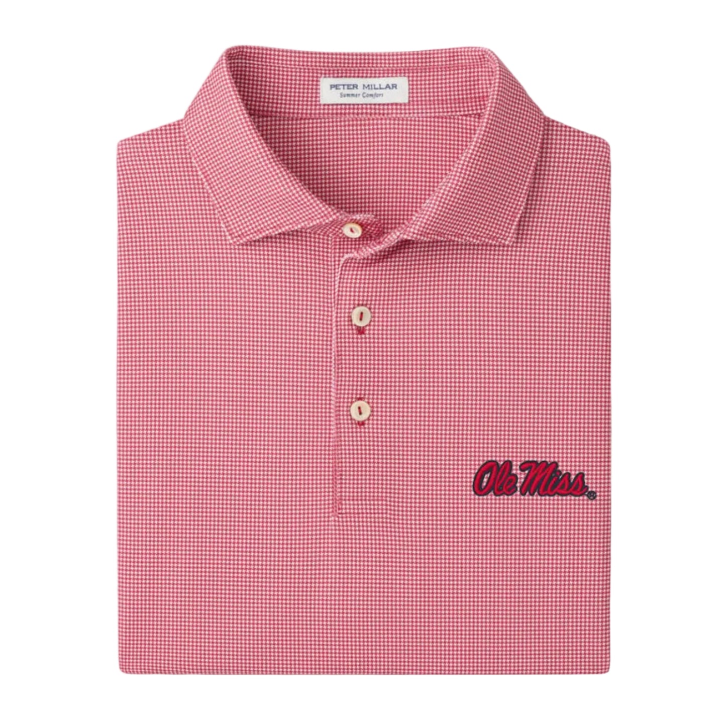 Ole Miss Border Performance Jersey Polo (RED3)