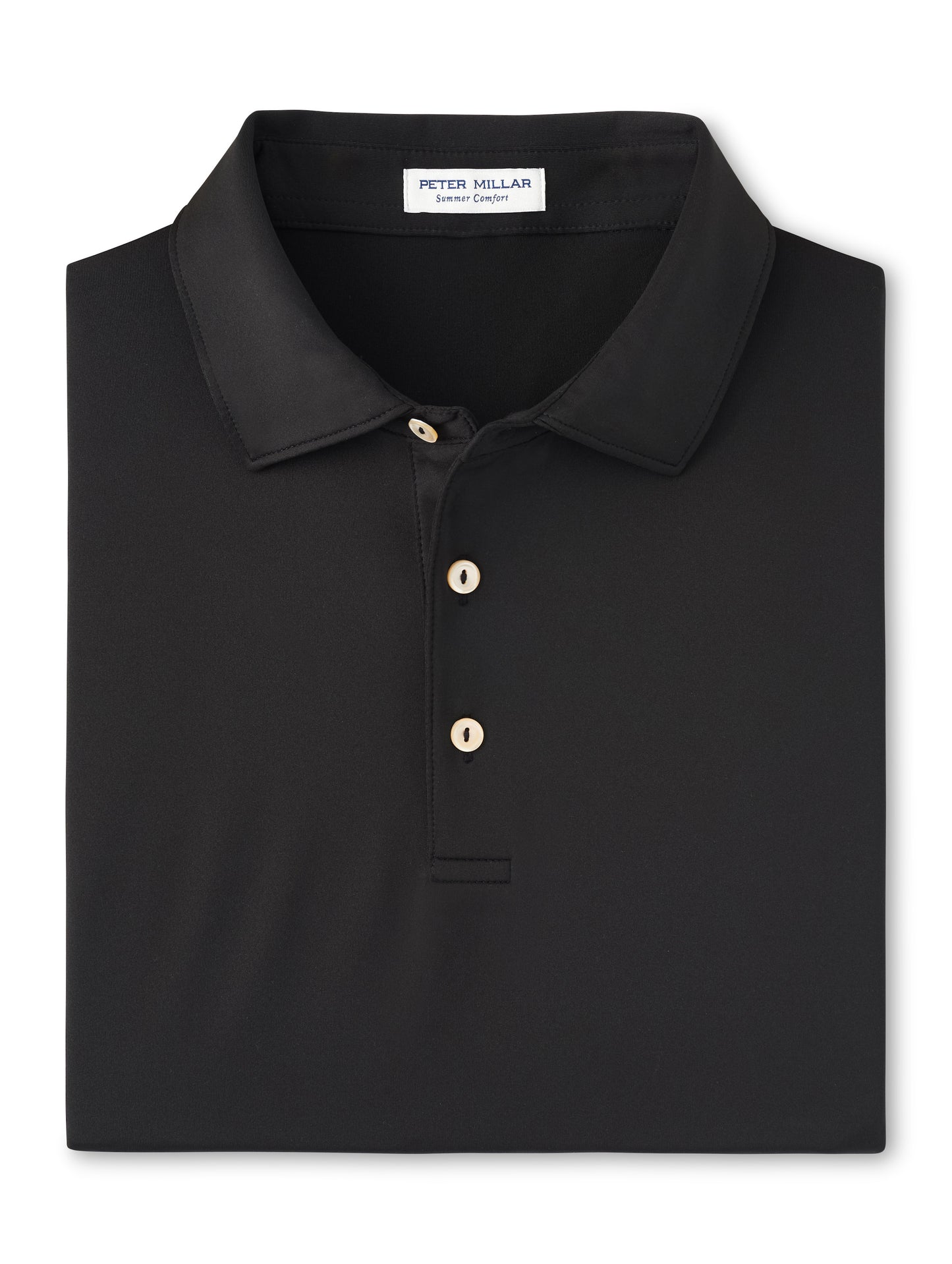 Solid Performance Jersey Polo (Black)