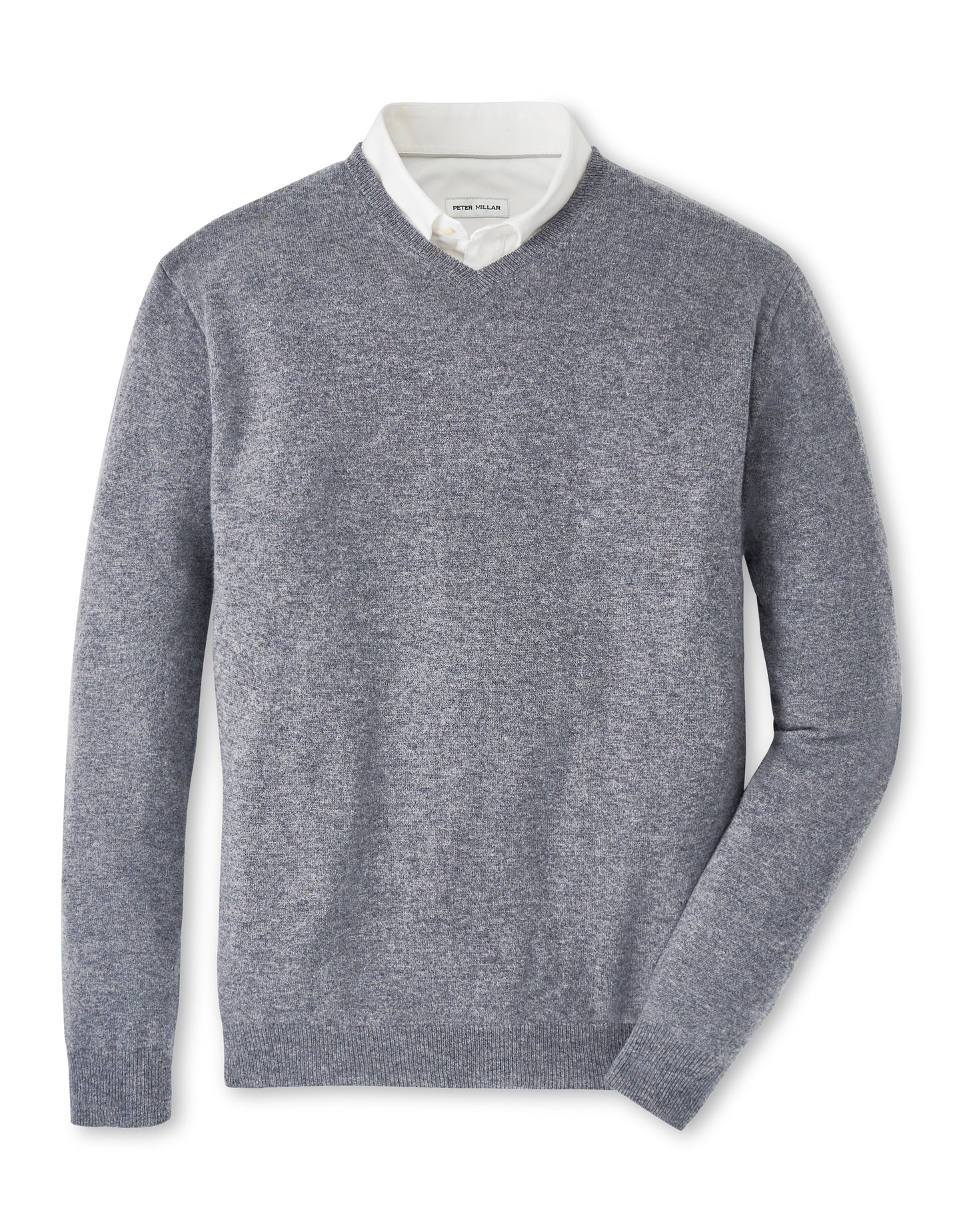 Crown Heritage Cashmere V-Neck Sweater (Oslo Grey)