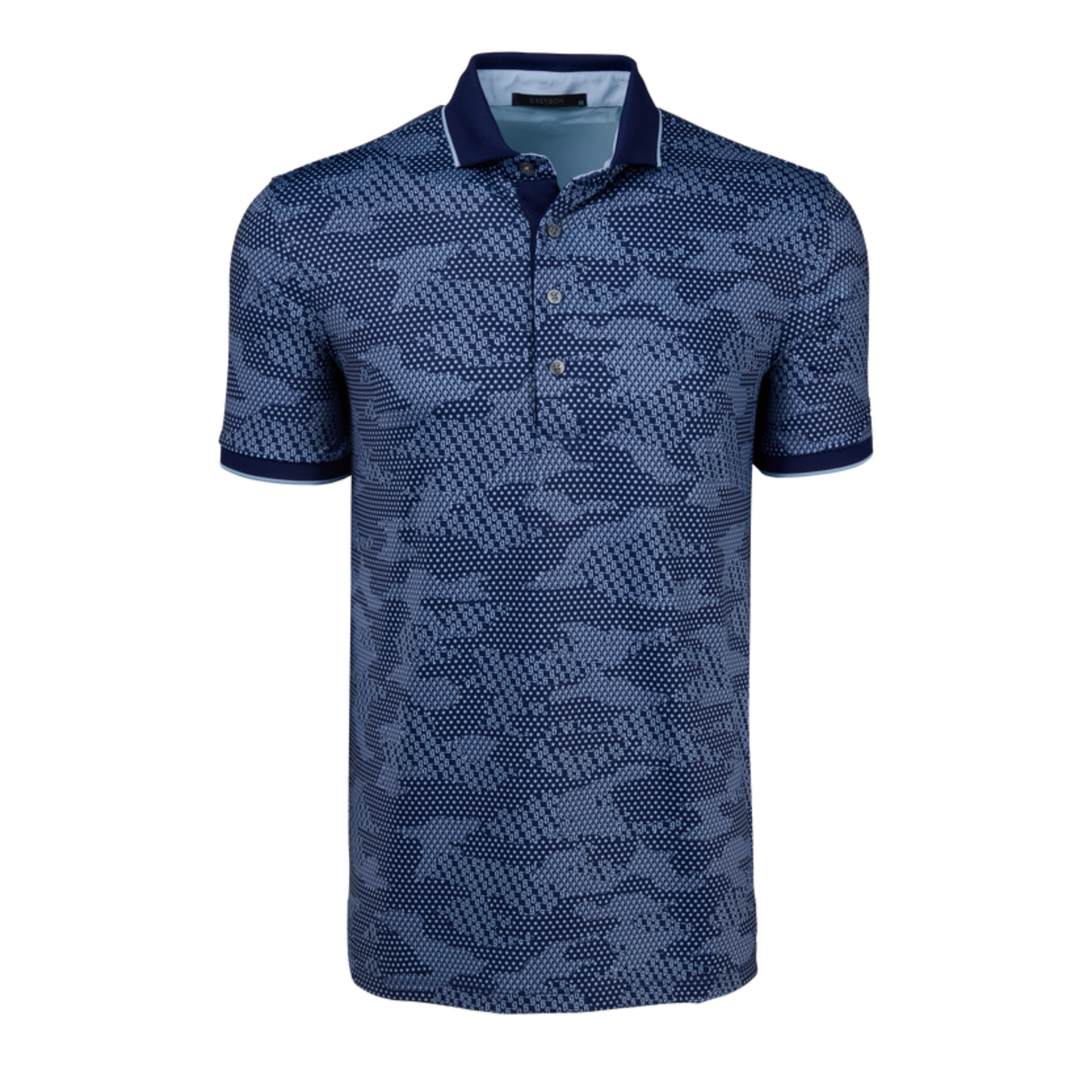 Icon Camo Short Sleeve Polo (Maltese Blue)
