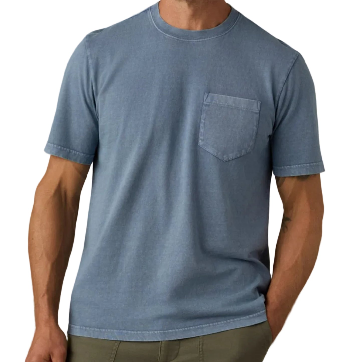 Short-Sleeve Recycled Cotton Tee (Bayside Blue)