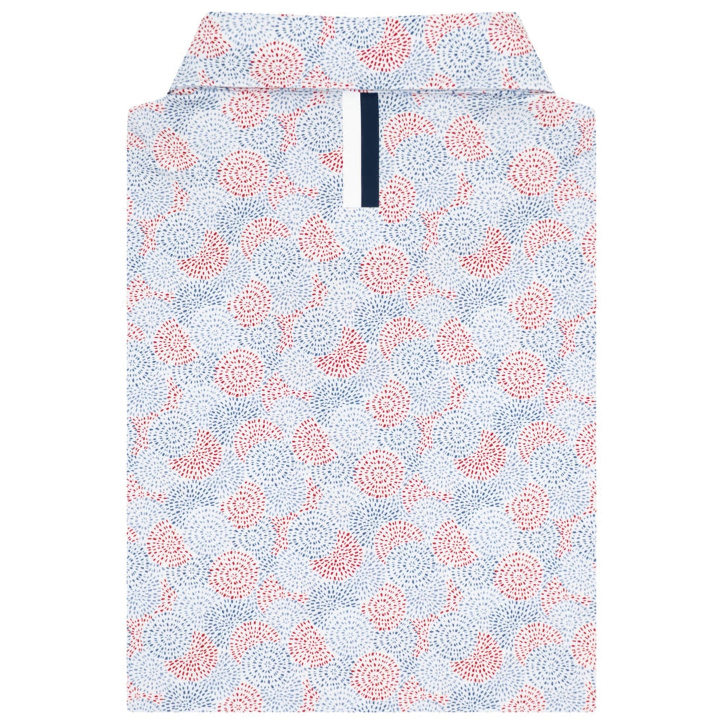 The Burst Performance Polo (White/Caicos Blue)