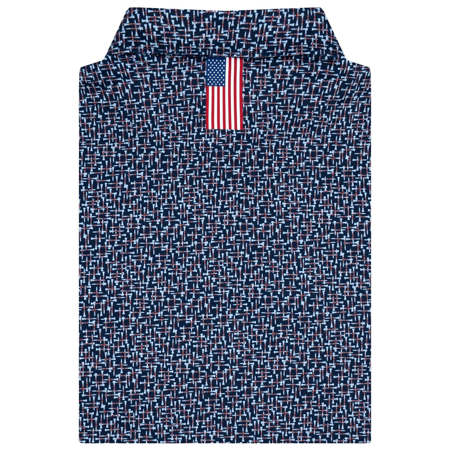 The Tee Plaid 2.0 Performance Polo (Fleet Navy/Baby Blue - USA)