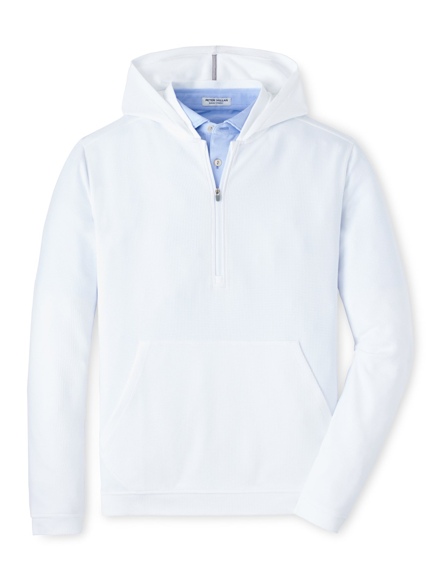 Grid Performance Half-Zip Hoodie (White)