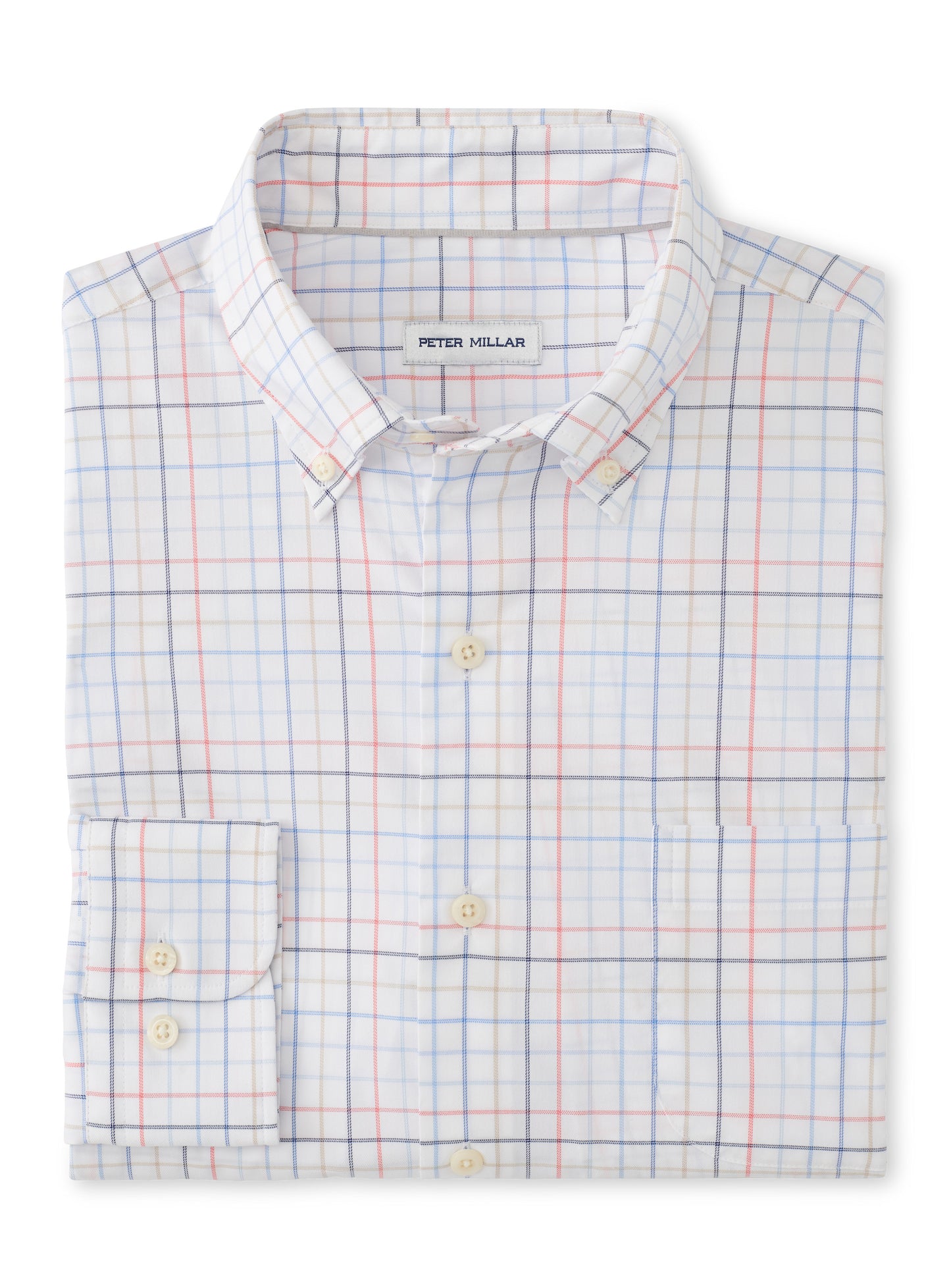 Allen Crown Lite Cotton-Stretch Sport Shirt (White)