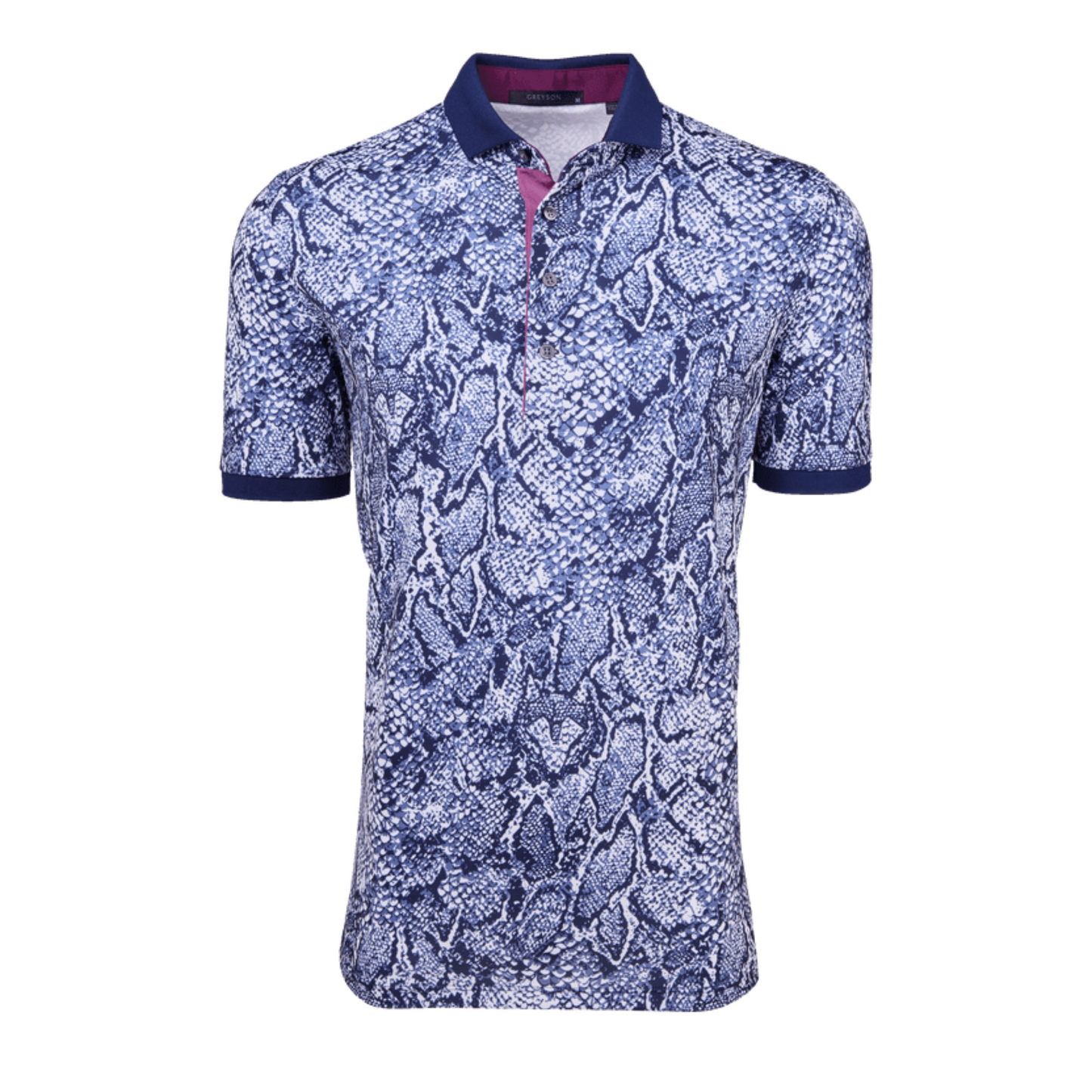 Wolf Scales Short Sleeve Polo (Maltese Blue)