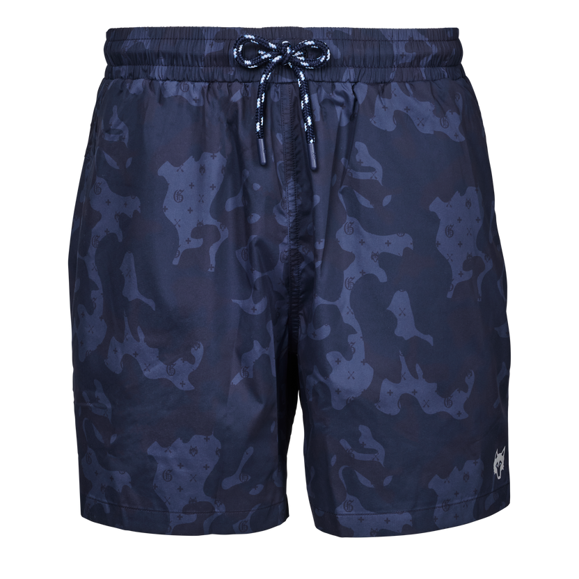 G.O.A.T. Camo Torch Swim Short (Maltese Blue)