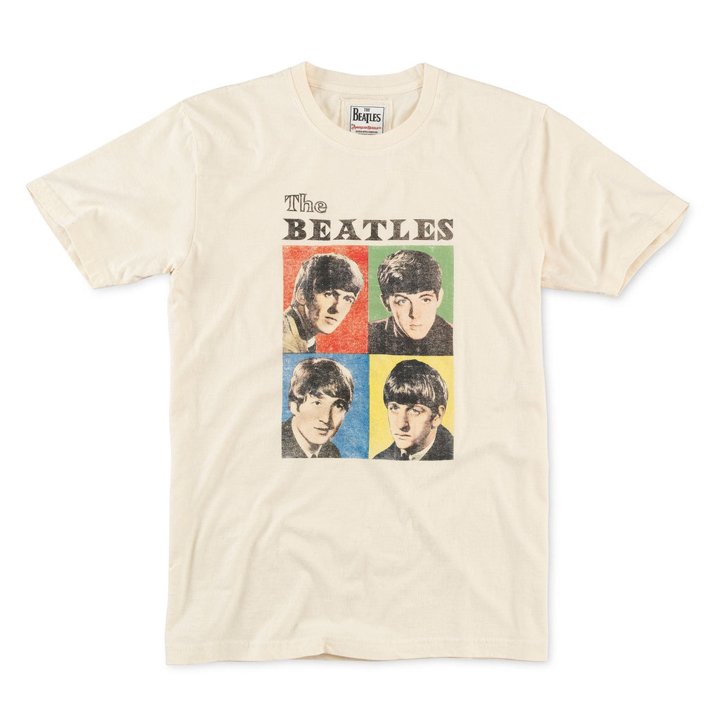 Vintage Fade Brass Tacks T-Shirt - The Beatles (Cream)