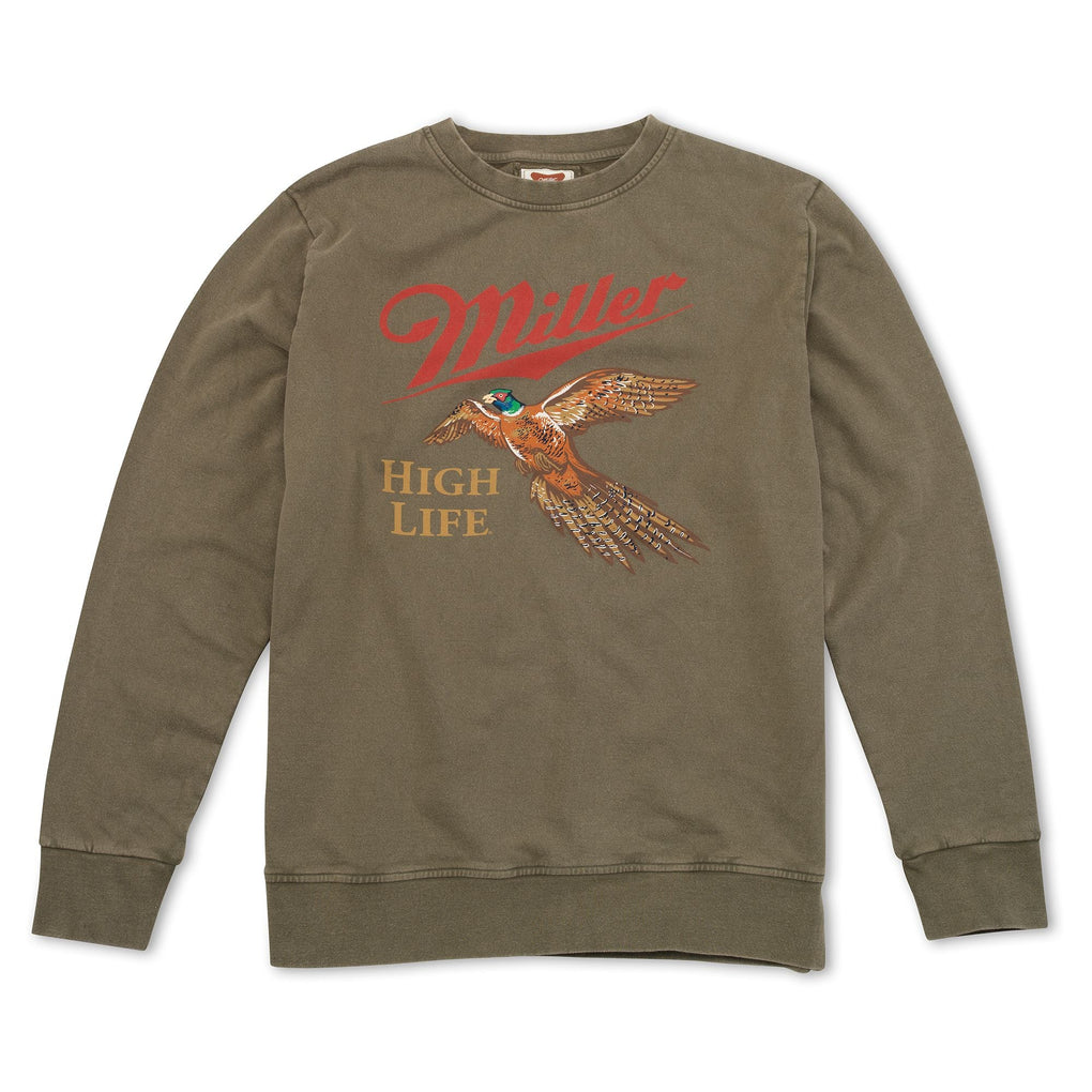 Sunday Fleece Crewneck Sweatshirt - Miller High Life (Olive)