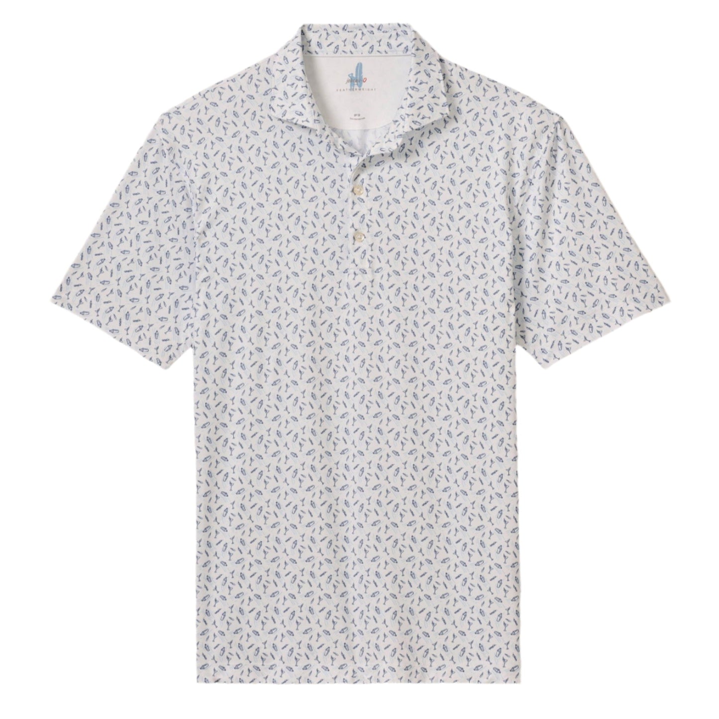 Featherweight Performance Polo - Tini Print (Lake)