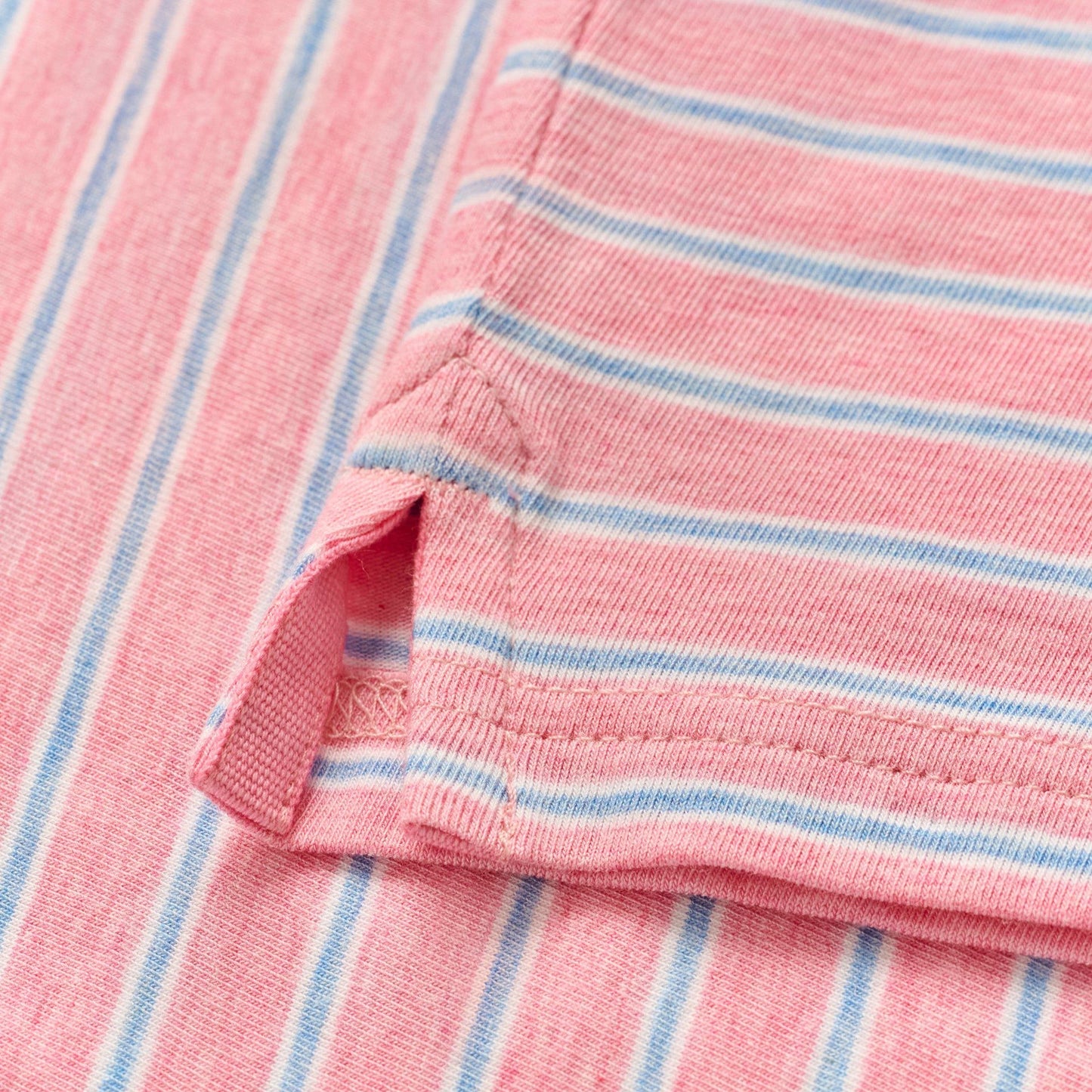 Original 4-Button Polo - Matthis Stripe (Petal)