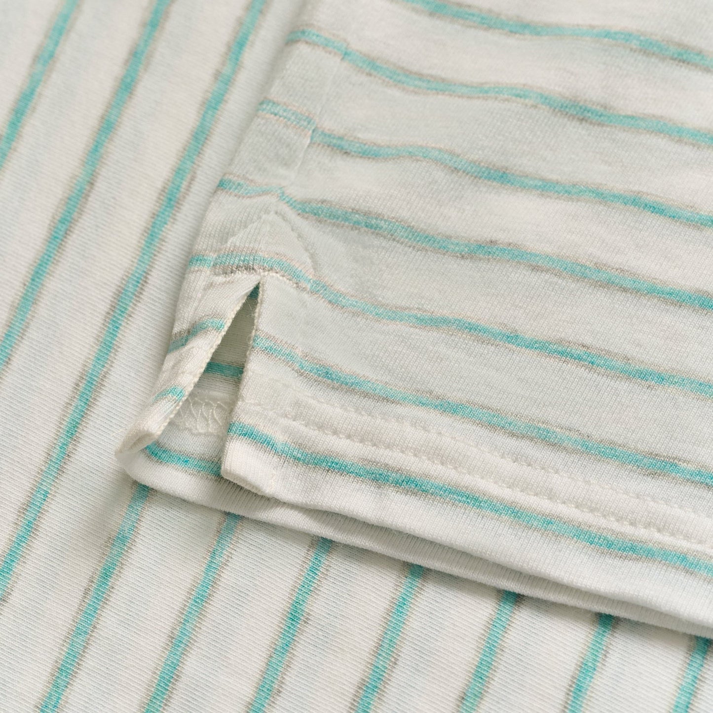 Original 4-Button Polo - Matthis Stripe (White)