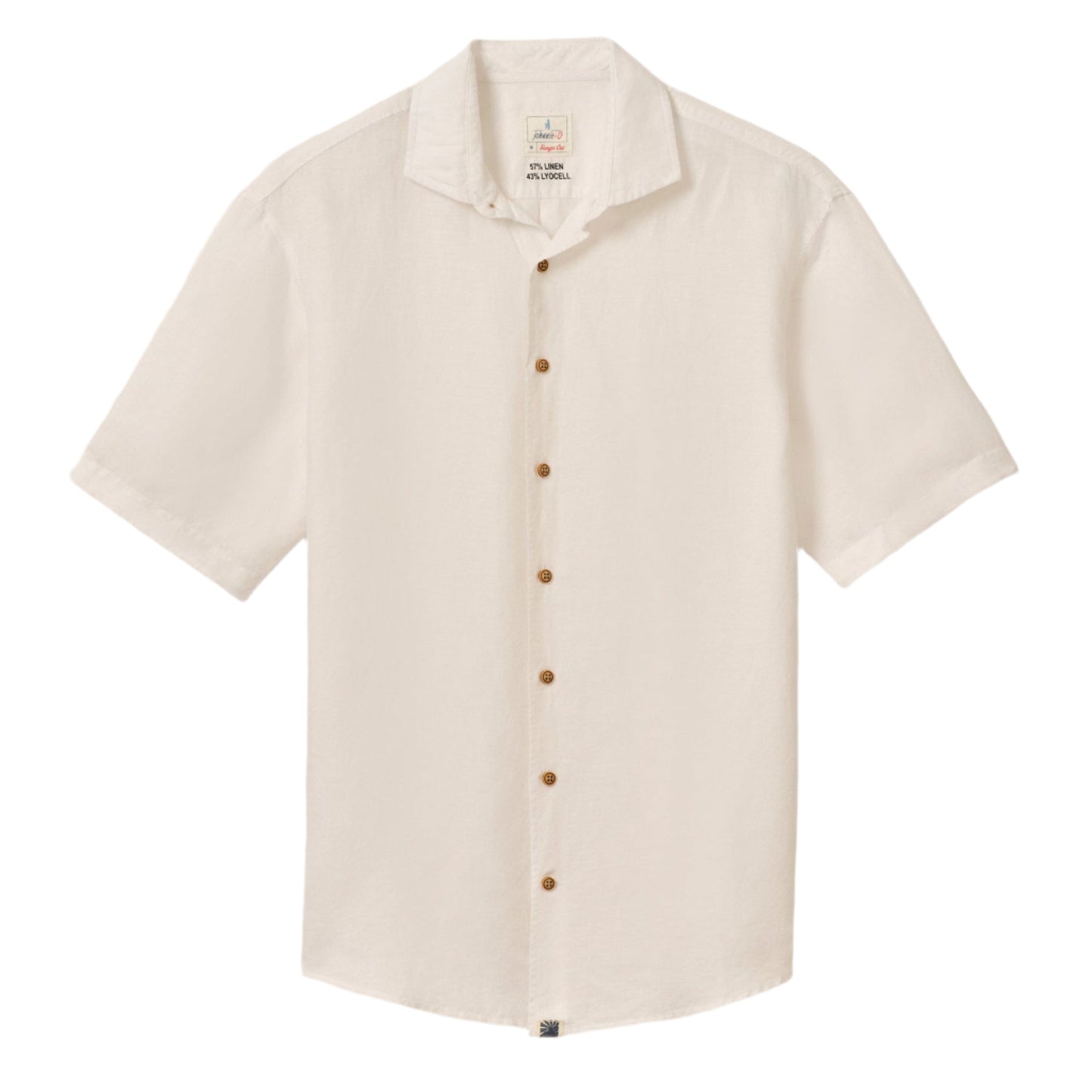 Short Sleeve Hangin' Out Linen Button Down Shirt - Gianni (White)