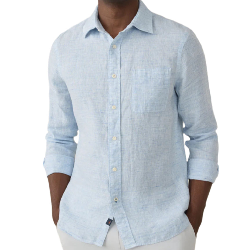 Laguna Linen Shirt (Light Blue Melange)
