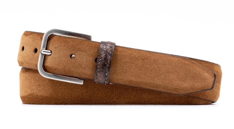 Hackett Italian Suede Belt (Tobacco)