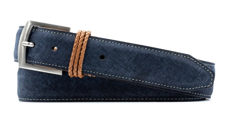 Bermuda Braid Nubuck Belt (Navy)
