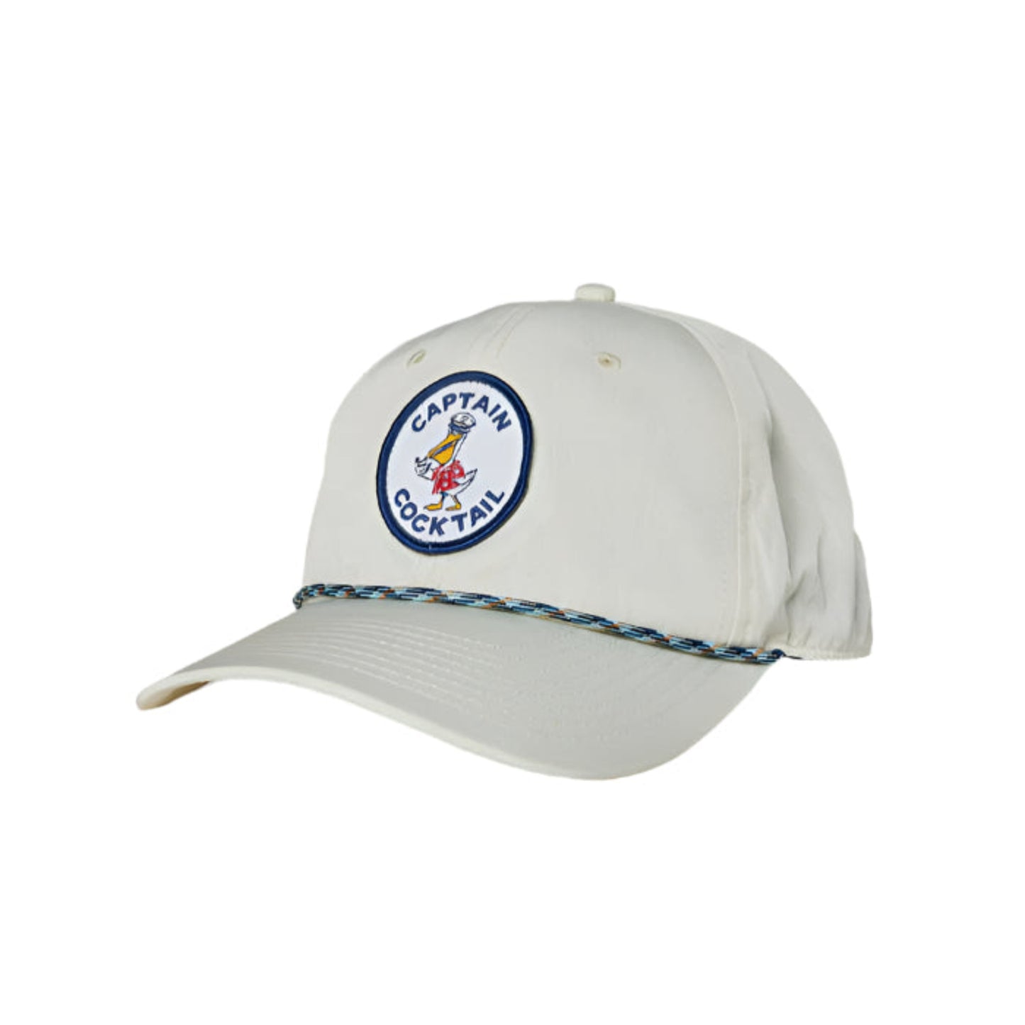 Captain Cocktail 5 Panel Snapback Hat (Natural)