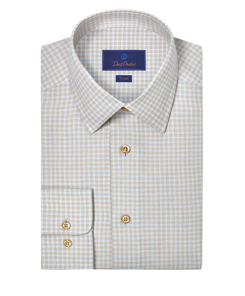 Dune Check Cashmere Blend Dress Shirt