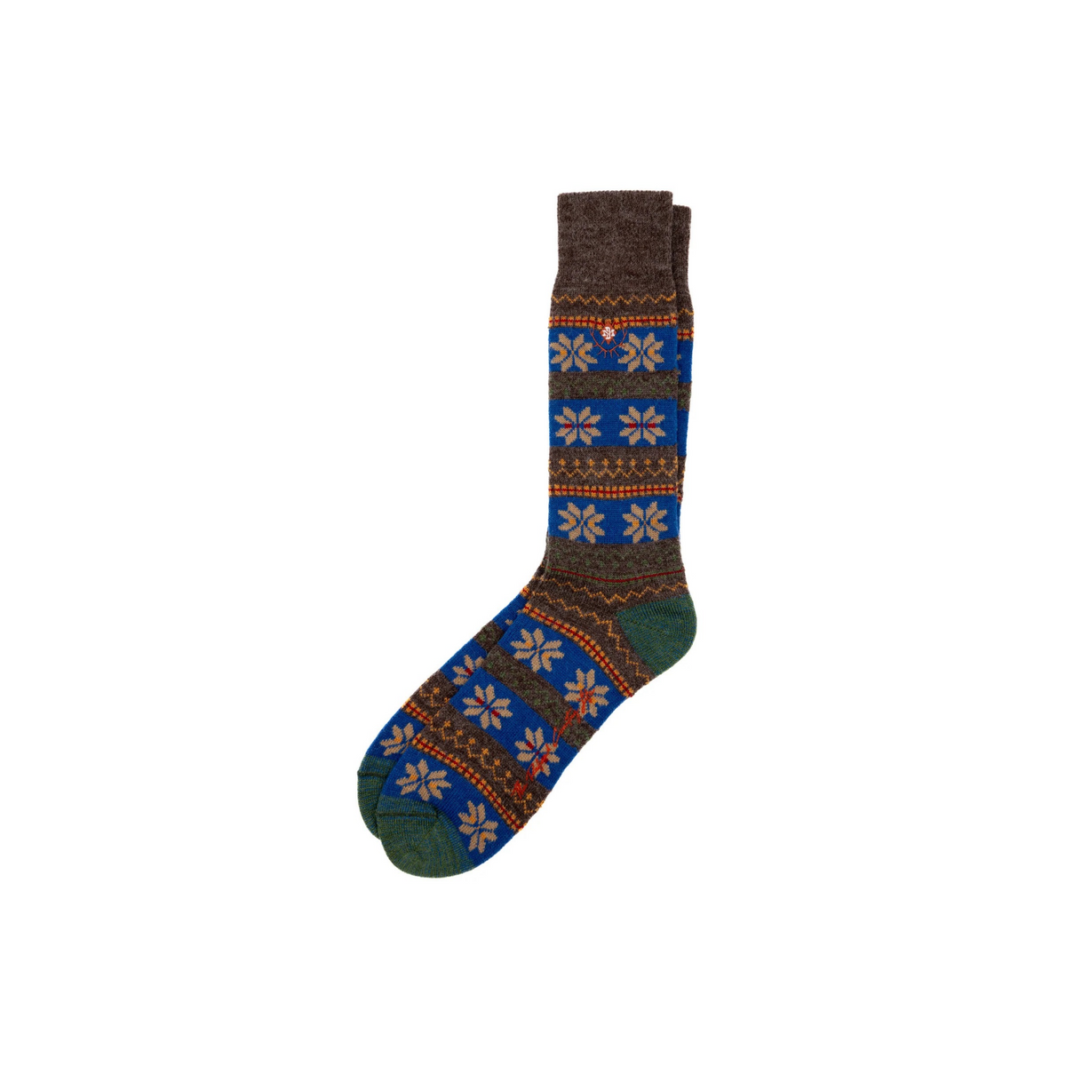 Fairisle Alpaca Yarn Socks (Bark)