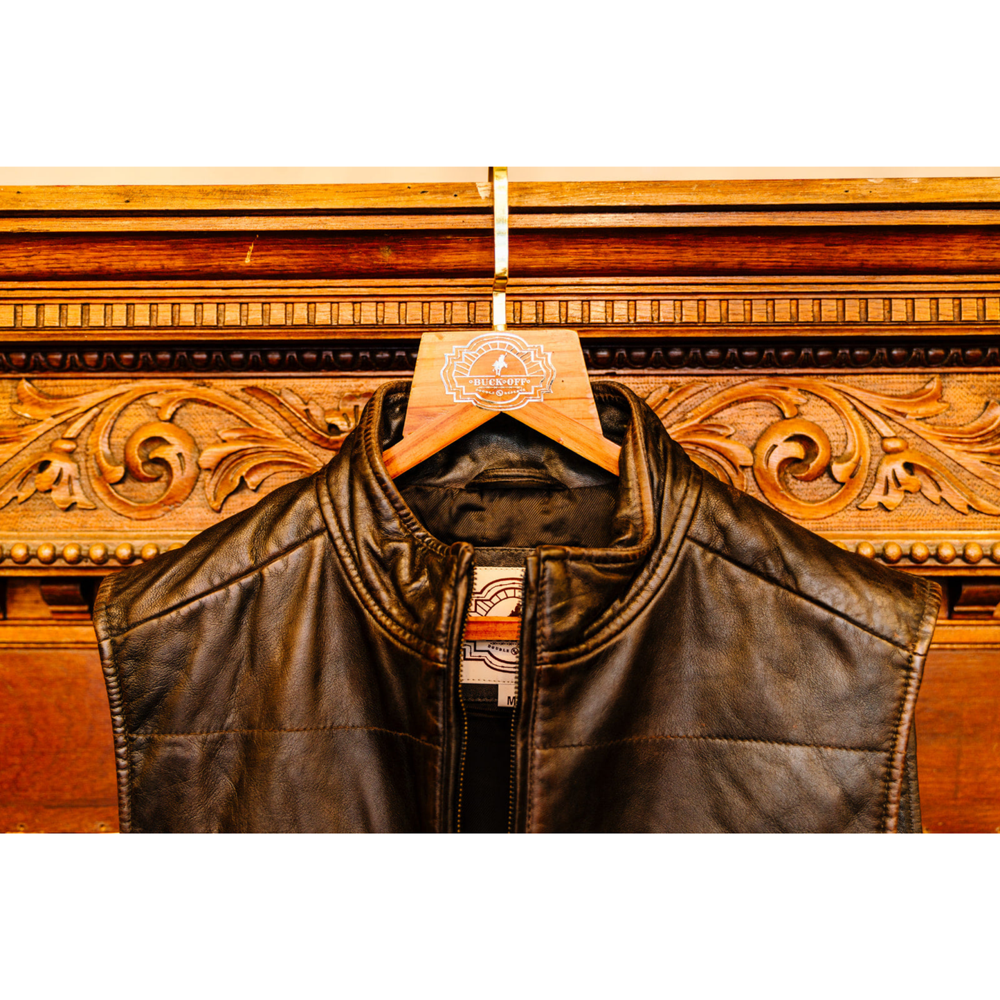 Leather Vest with Stitch Details (Two Colors)