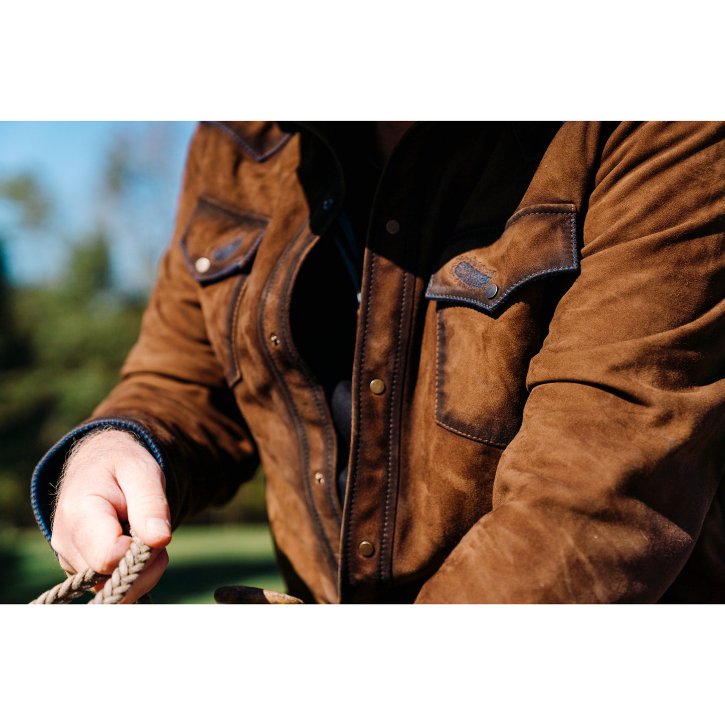 Chocolate Suede Shirt Jacket