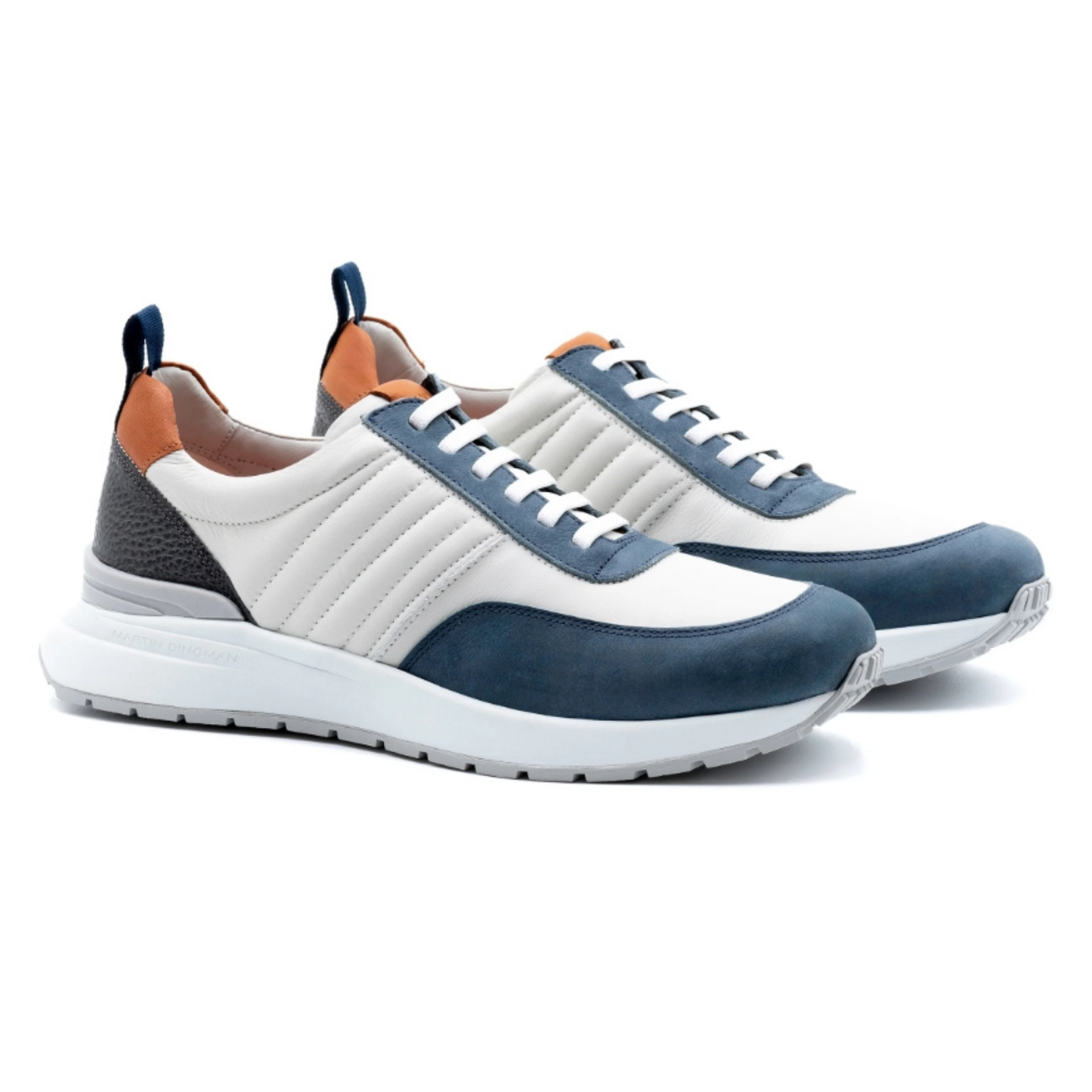 Dawson Glove Leather Sneakers (White/Marine)