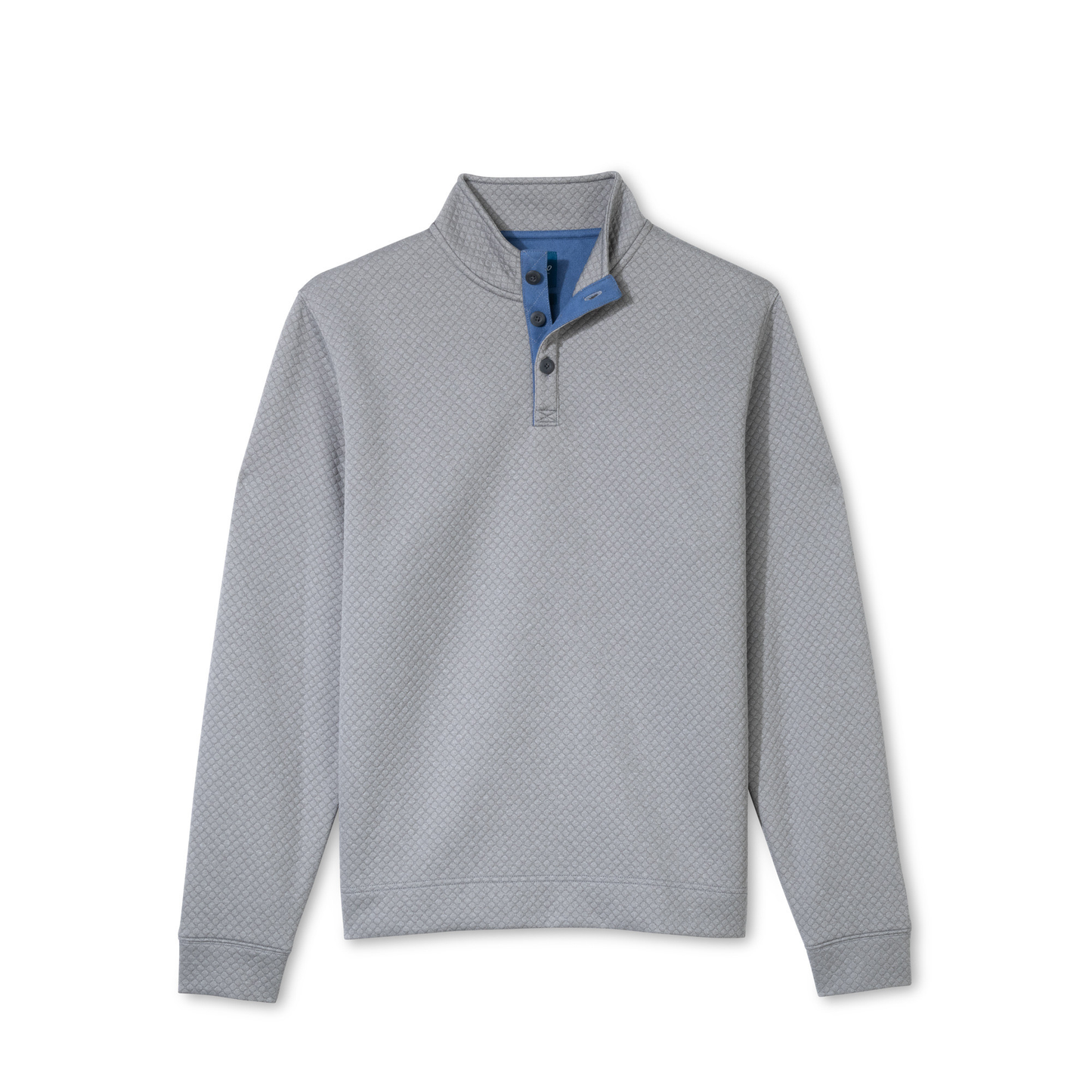 Rockwells Diamond Quilted Henley Pullover (Smoke)