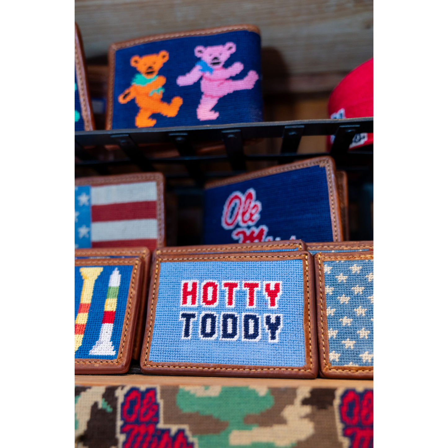 Mississippi Hotty Toddy Text Card Wallet (Baby Blue)