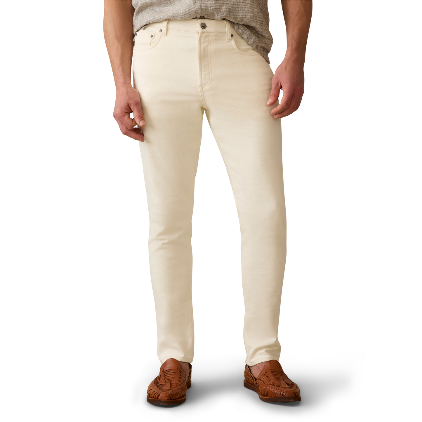 Stretch Terry 5-Pocket Pant (Egret)
