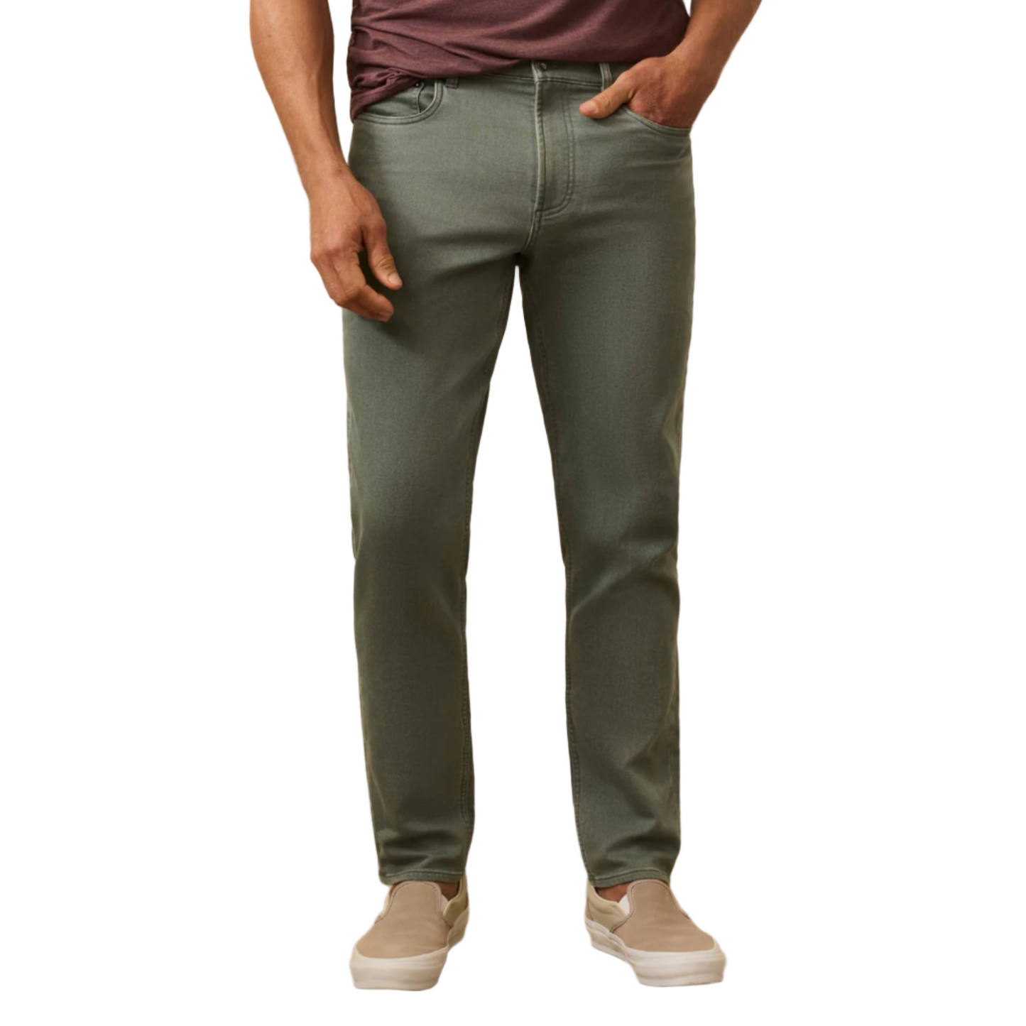 Stretch Terry 5-Pocket Pant (Stormy Seas)