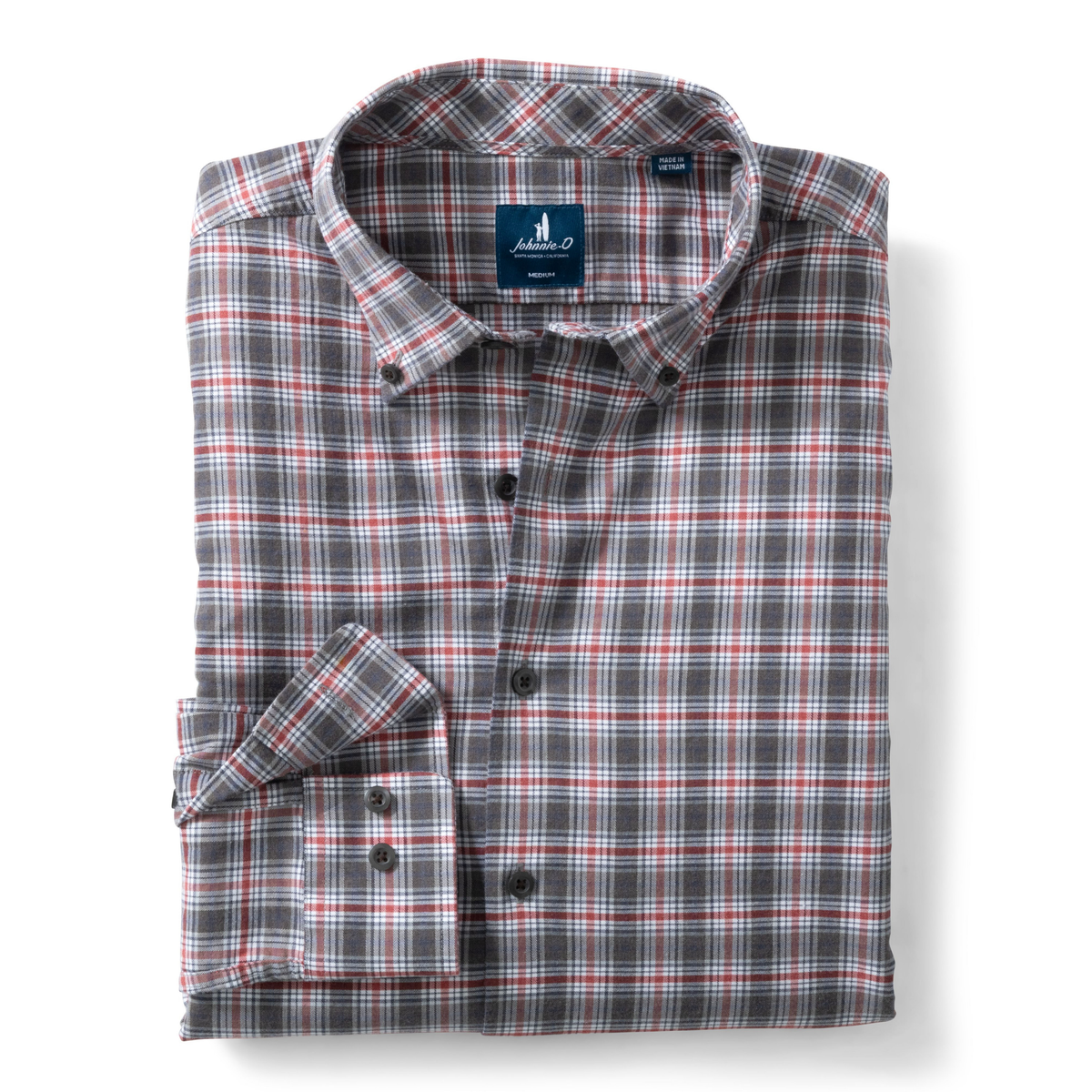 Performance Flannel Button Down Shirt - Lane Forest Pane (Thunder)