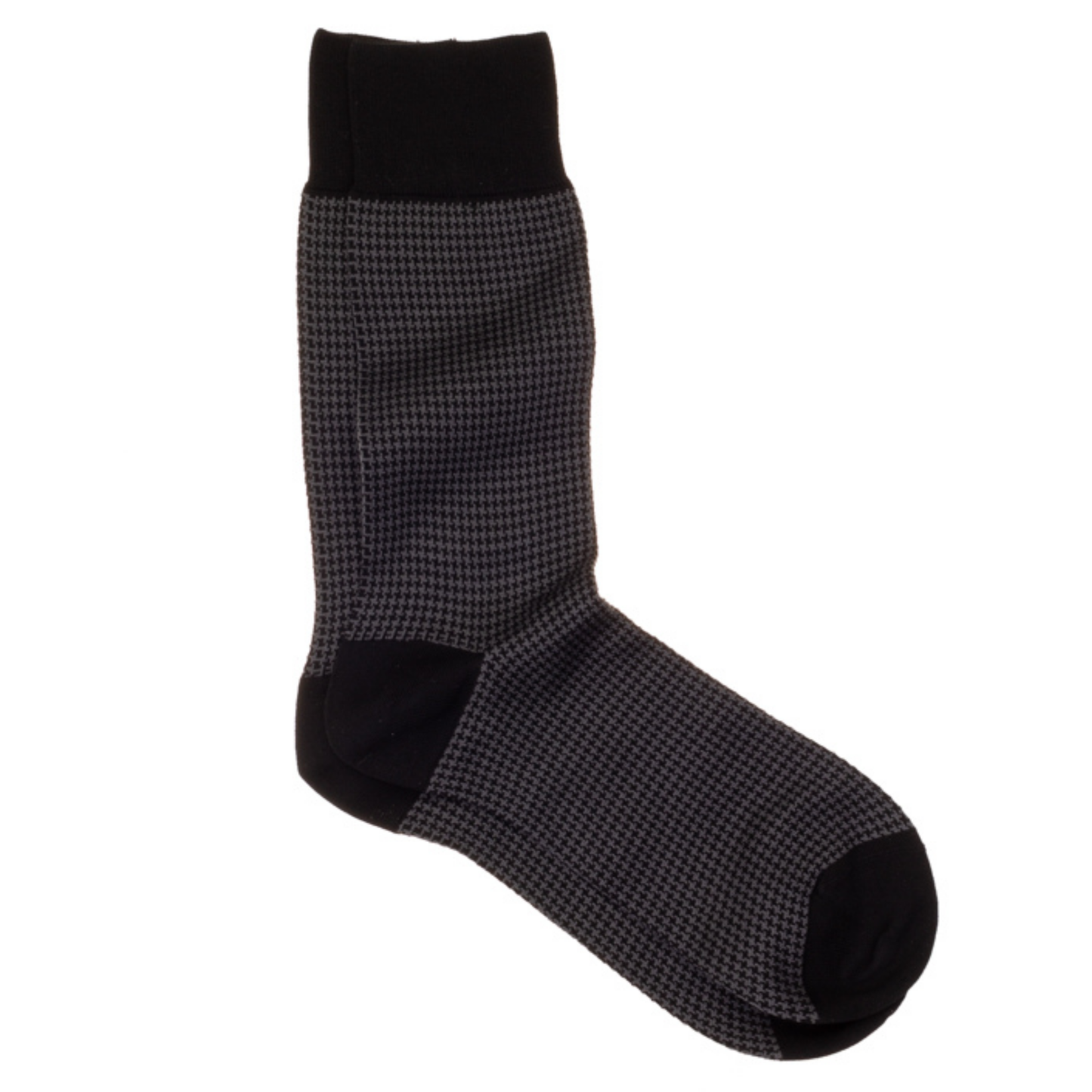 Houndstooth Socks (Black/Grey)