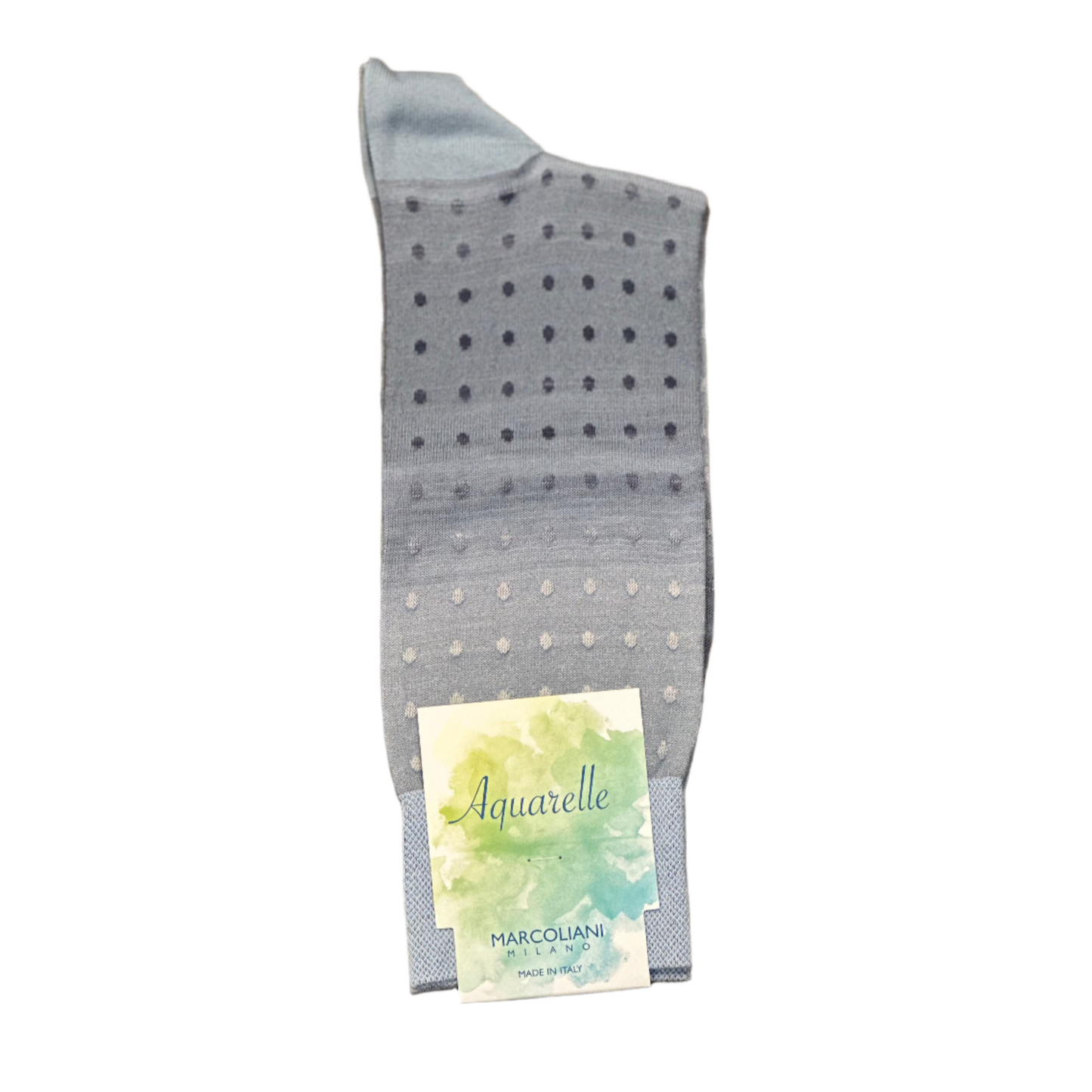 Shaded Polka Dot Socks (Light Blue Denim)