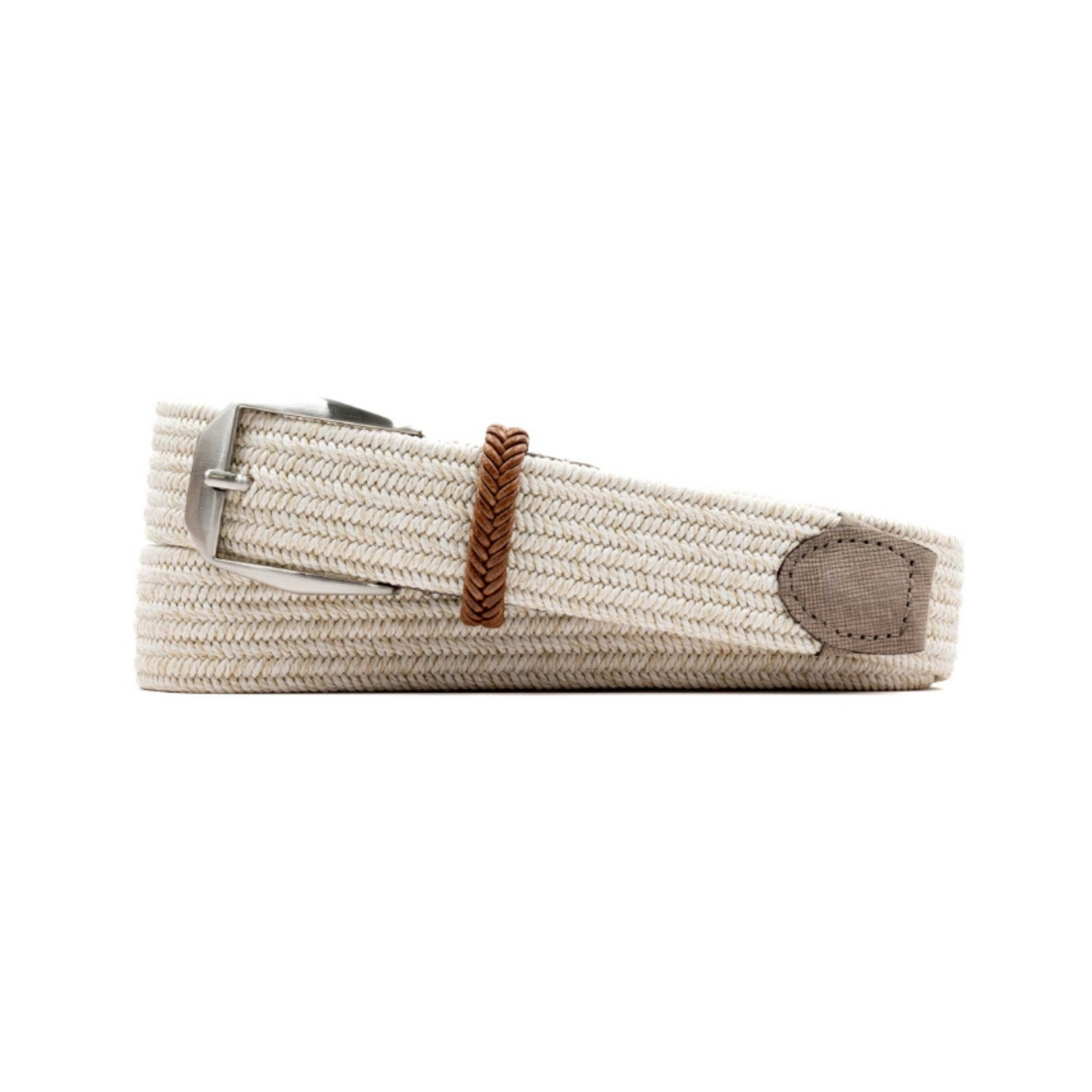 Sarasota Braided Italian Linen and Elastic Belt (Sand)
