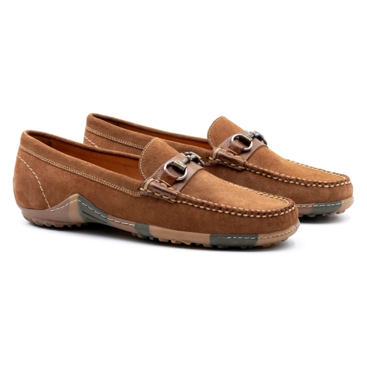 Bill Suede Horse Bit Loafers (French Roast)