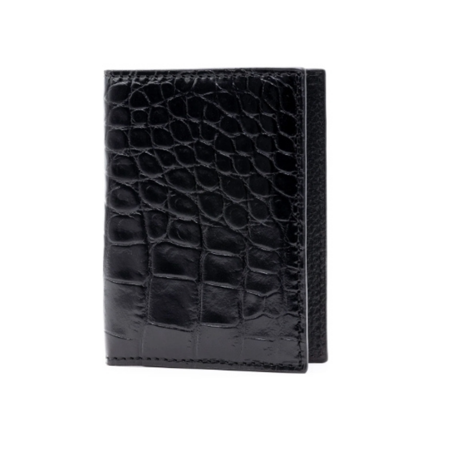 Anthony Alligator Grain ID Wallet (Black)