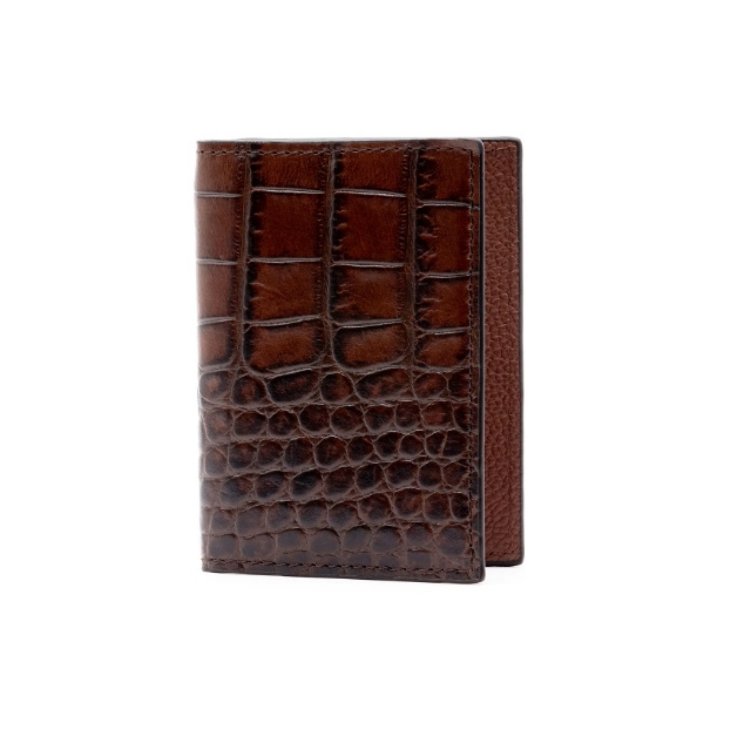 Anthony Alligator Grain ID Wallet (Brown)