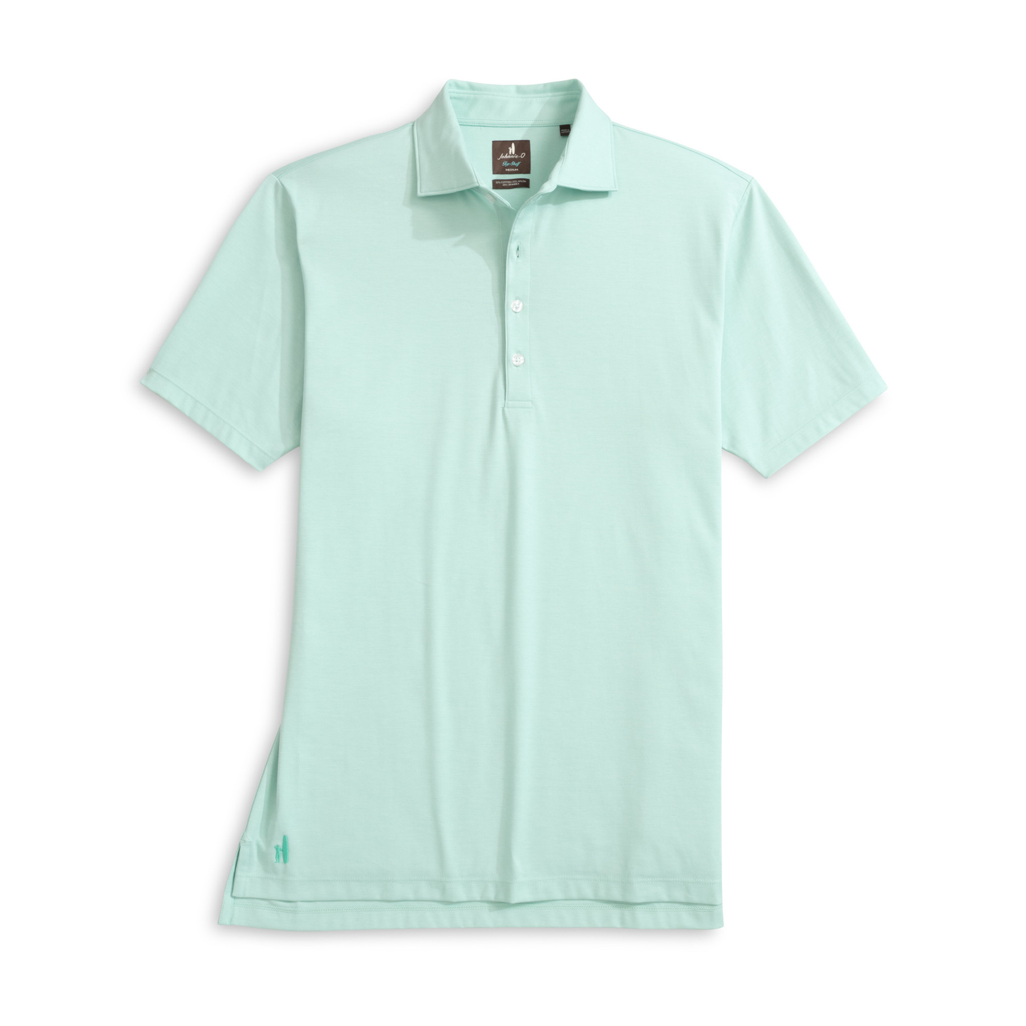 Fine Pique Knit 4-Button Polo - Elba Solid (Blue Crush)